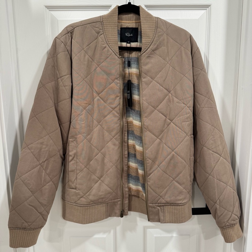 Rails NWT Peninsula Jacket Quilted Zip Up Vintage Khaki - Picture 5 of 8